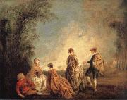 An Embarrassing Proposal WATTEAU, Antoine